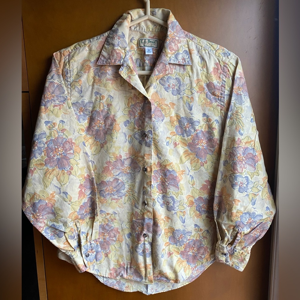 L.L. Bean 90’s Floral Button Down Blouse